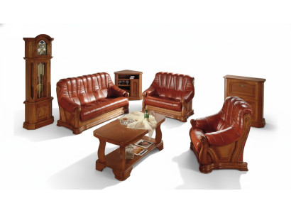 Complete leather sofa set luxury leather couches living room sofas 3+2