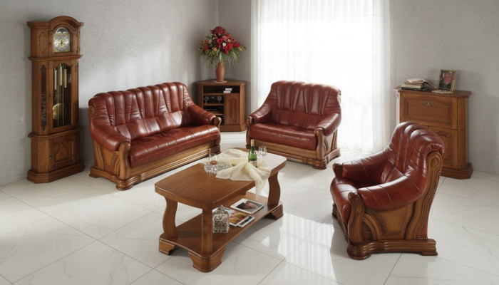 Sofa three-seater couch classic new upholstery 3-seater leather couches