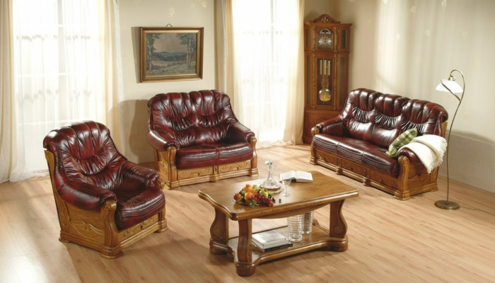 Two-seater couch, classic leather sofa, sofas, upholstered sofa, 2-seater leather