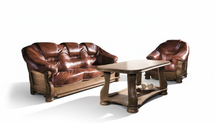 Classic suite 3+2+1 seater upholstered suite couch sofa 100% leather