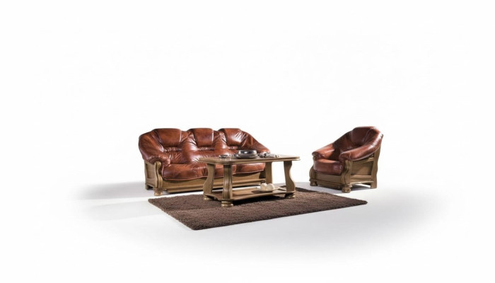 Classic sofa set couch upholstery seat furniture sofa leather wood 3+2+2 set