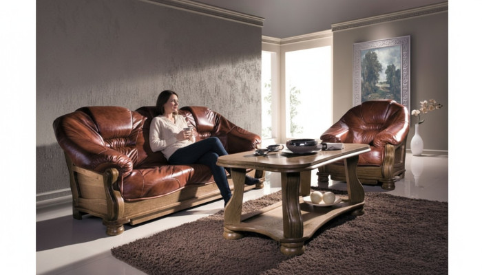 Classic three-seater couch sofas upholstered sofa 3-seater leather couches