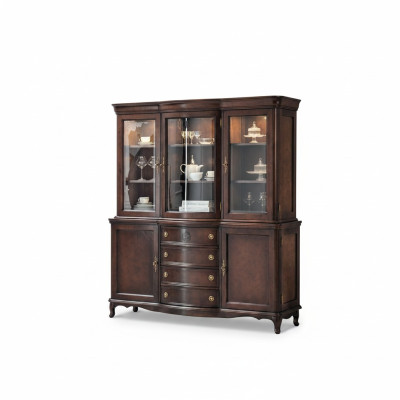 Wardrobe Noble Sideboard Wood Baroque Style Buffet Display Cabinet New