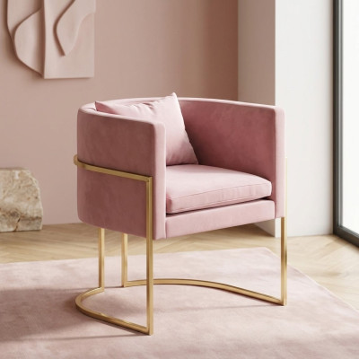 Armchair Metal Design Upholstered Lounge Club Chair Seat Relax Luxury Room Waiting New