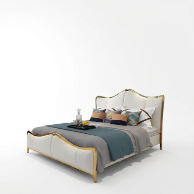 Bed Pillow Design Luxury Double Hotel Beds Double 180x200cm Bedroom Leather