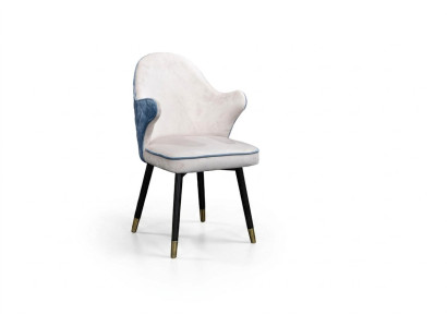 Chair 1x Dining Room Upholstered Armchair TV Lounge Club Textile Seat Leather Chair