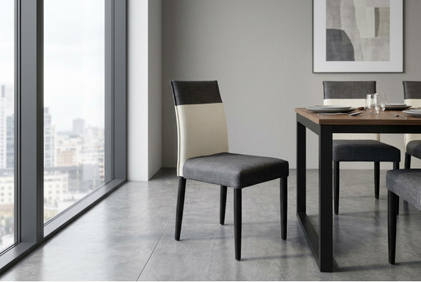Chair 1x Dining Room Upholstered Chair Armchair TV Lounge Leather Textile Seat Club