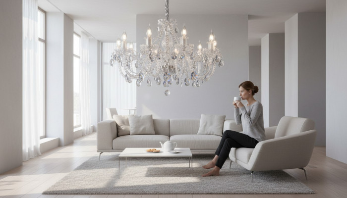 Classic Cover Chandelier Lamp Lighting Crystal New Bohemian