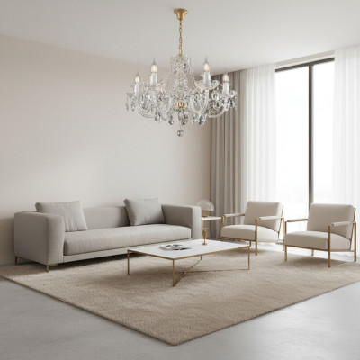 Crown Chandelier Lamp Cover Classic Crystal Lights Lighting