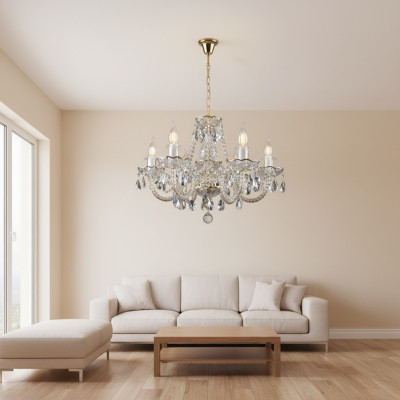 Crown chandelier lamp cover crystal classic lighting lights