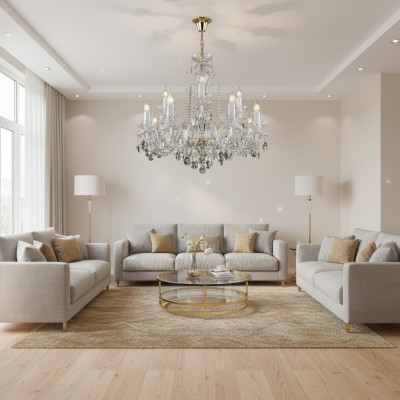 Luxury Chandeliers Bohemia Crystal Ceiling Lights Lamps Lustre New Handmade