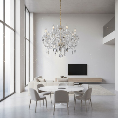 Luxury hotel room chandelier genuine crystal stones ceiling uplighter lamp