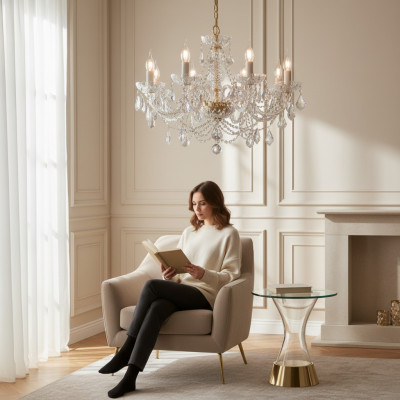 Chandelier Crystal Light Ceiling Light Pendant Light Lamp Lustre Bohemia
