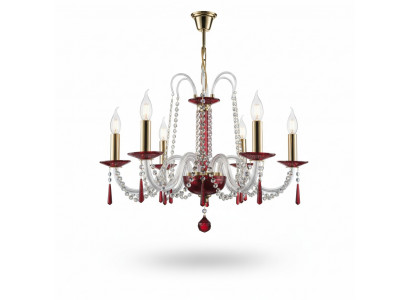 Chandelier Antique Style Lamp Red Light Cover Lamp Chandelier Lamp Crystal