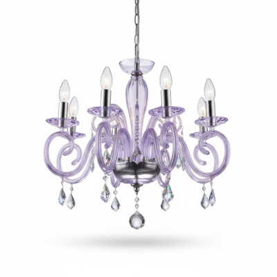 Bohemia Modern Light Ceiling Light Chandelier Crystal Purple Lamp Chandelier