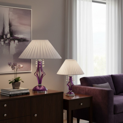 Crystal lamp, office lamp, table elite Bohemia base, bedside, new