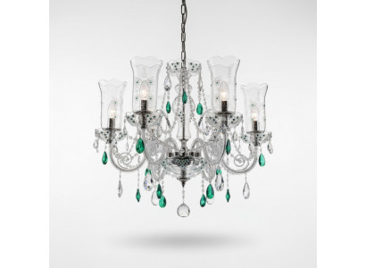 Design Bohemia Chandelier Ceiling Lights Blue Crystal Lamp Fixtures