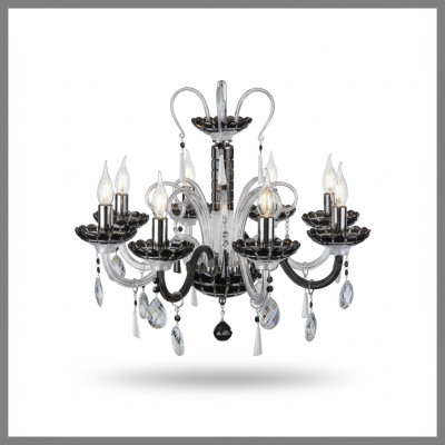 Chandelier Bohemia Ceiling Light Black Crystal Lamp Lamps Lights New