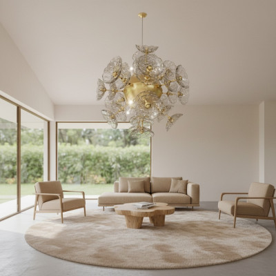 Ceiling pendant light ceiling lamp chandelier Elite Bohemia flower nine