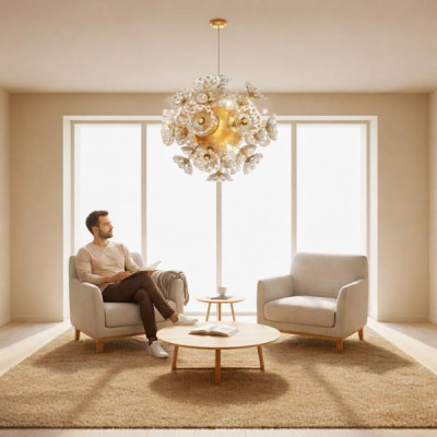 Elite chandelier Bohemia flower ceiling light crown light lighting