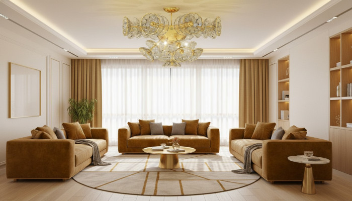 Design chandelier Bohemia light gold crystal lamp lamps lights ceiling