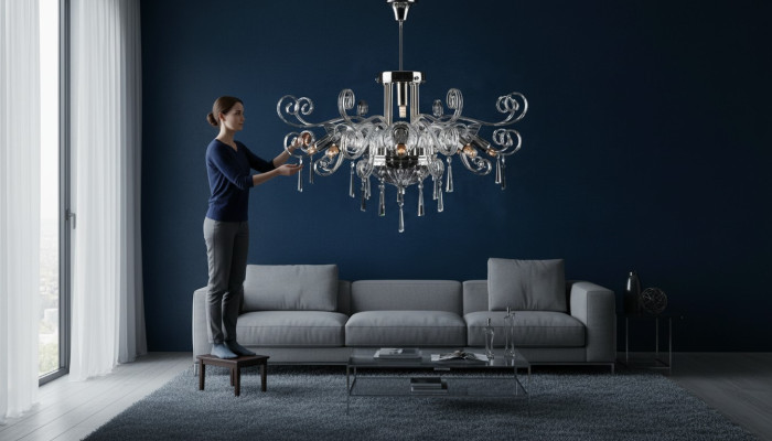 Lamp Luster Crystal Lighting Ceiling Hanging Chandelier Lamps Light Bohemia