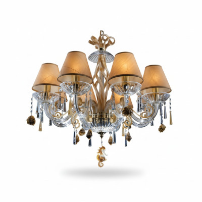 Luster Crystal Chandelier Hanging Light Bohemia Ceiling Lamp