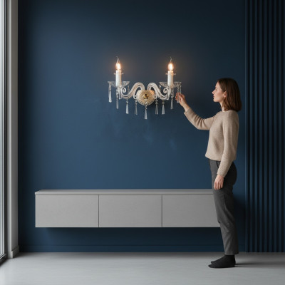 Crystal Wall Sconce Chandeliers Crystal Chandelier Luxury Bohemia New