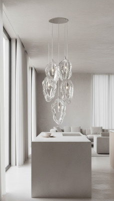 Crystal chandelier ceiling light pendant lamp light Elite Bohemia shells