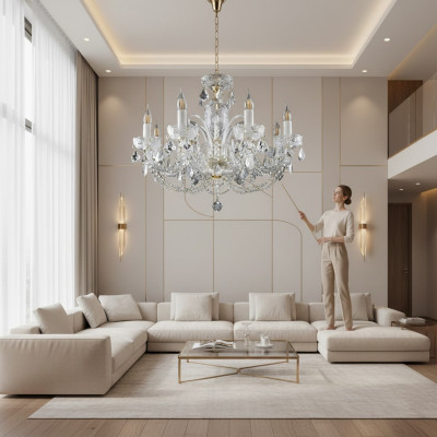 Royal Palace Bohemia Chandelier Lamp Lighting 8x Lamp Ceiling Light