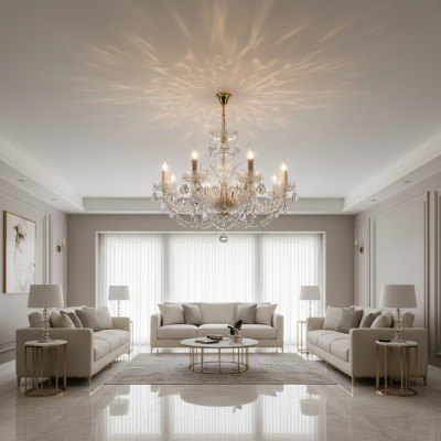 Royal Palace Bohemia Chandelier Lamp Lighting 8x Lamp Ceiling Light