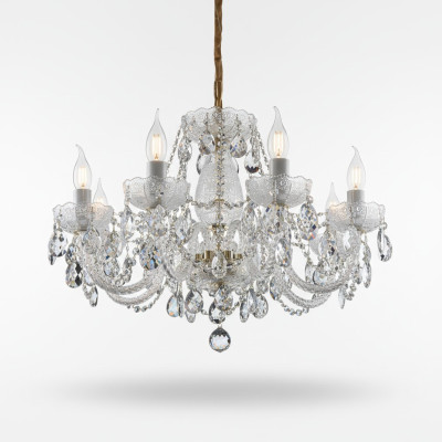 XXL Light 8x Lamp Chandelier Palace Villa Lighting Lamp Crystal Lustre