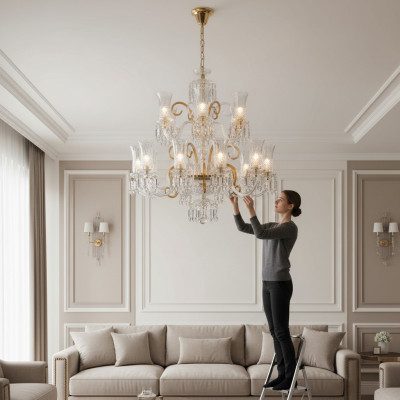Royal Palace Bohemia Chandelier Ceiling Light Lamp Lights 18x Lamps