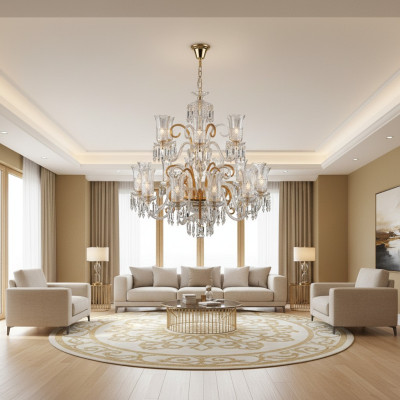 Royal Palace Bohemia Chandelier Ceiling Light Lamp Lights 18x Lamps