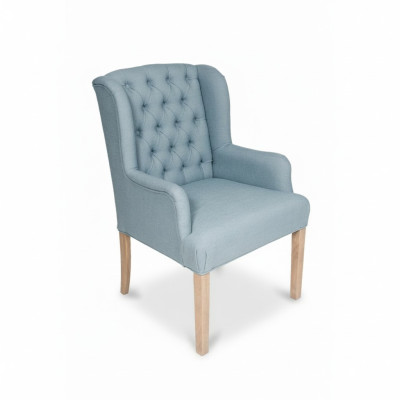 Blue Chesterfield Chair Hotel Furniture Seat Upholstered Chair Armchair