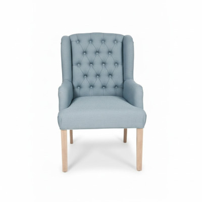Chesterfield Light Blue Chairs Stylish Armchairs Hotel Furnishing Upholstered Chair Set of 6