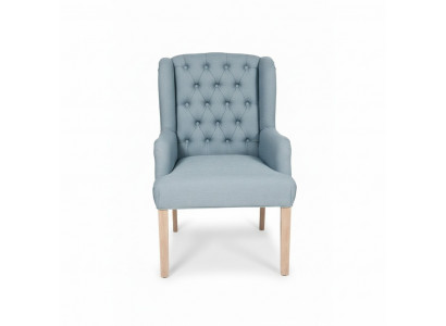 Chesterfield Light Blue Chairs Stylish Armchairs Hotel Furnishing Upholstered Chair Set of 6