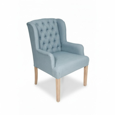 Blue Chesterfield armchair set dining room group chairs x8 armchairs