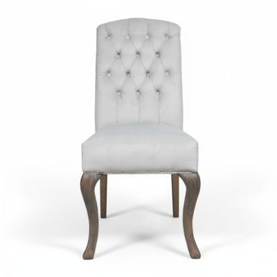 Designer Gray Chesterfield Upholstered Chairs 10-piece Set Hotel Chairs Fabric Seats