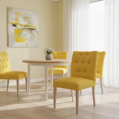 Designer yellow chairs Chesterfield set chair hotel set 4-piece set