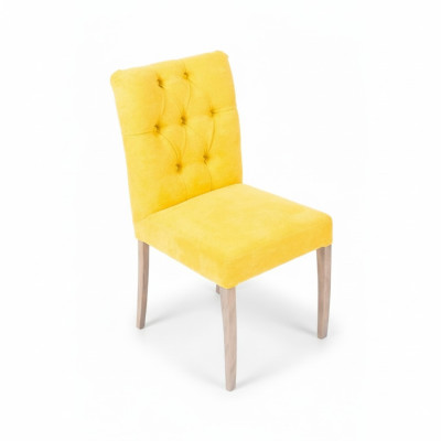 Modern Designer Chesterfield Chairs Yellow Chair Set Stylish Upholstered Chairs x10 pcs.