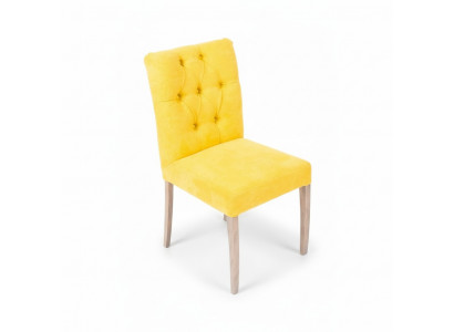 Modern Designer Chesterfield Chairs Yellow Chair Set Stylish Upholstered Chairs x10 pcs.