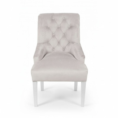 Modern White Chesterfield Upholstered Armchair Luxurious Single-Seater Reclining Chairs