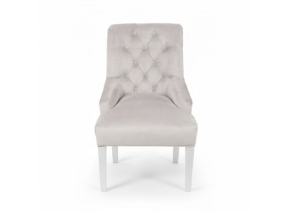Modern White Chesterfield Upholstered Armchair Luxurious Single-Seater Reclining Chairs