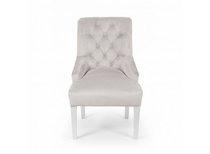Modern White Chesterfield Upholstered Armchair Luxurious Single-Seater Reclining Chairs