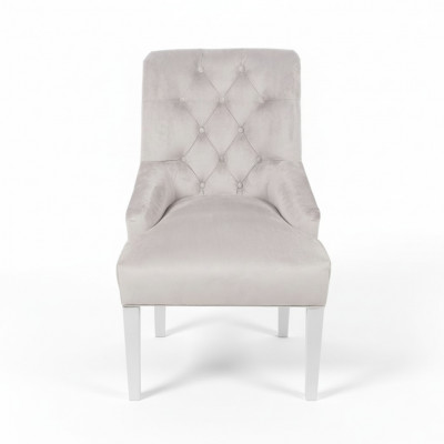 Gray Chesterfield chairs with knocker noble design upholstery hotel chair set x6 group