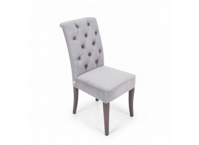 Gray Chesterfield chair set designer seating furniture set x4-chair set