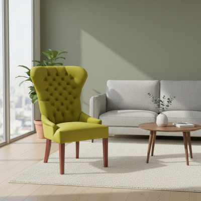 Royal Green Chesterfield Chairs Hotel Furniture Upholstered Chairs 6-Piece Set