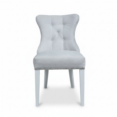 Gray Upholstered Chesterfield Chair Designer Armchairs Dining Room Furniture