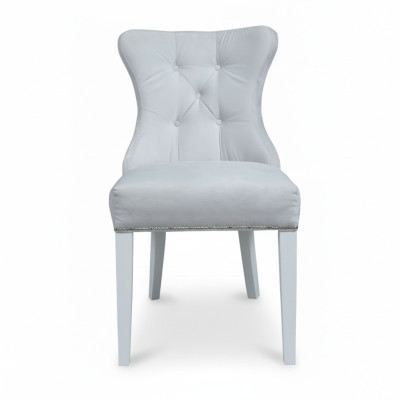 Gray Chesterfield Seating Group Modern Dining Room Upholstered Chairs Luxury Seater